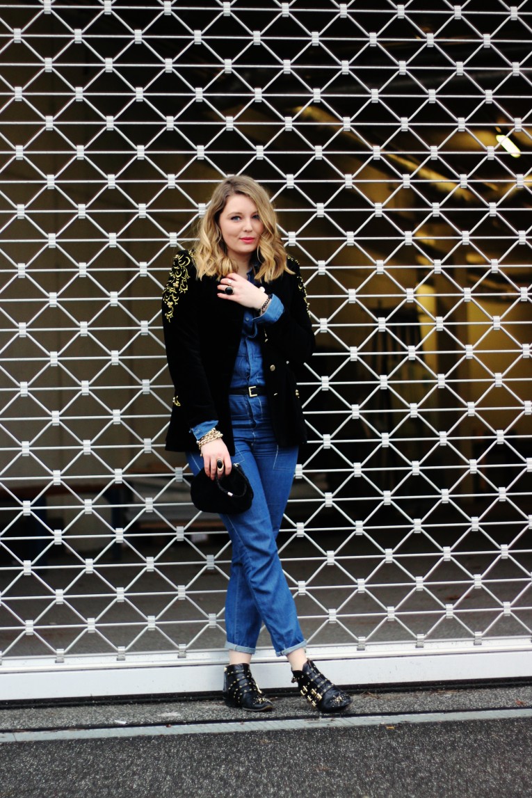 OVERDIVITY Vintage blazer and denim overall OVERDIVITY Vintage blazer and denim overall